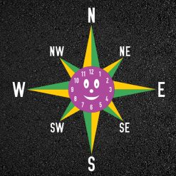 143-Smiley Face Compass Clock