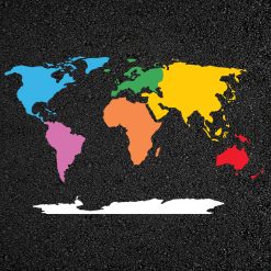 144-World Map Multicolored